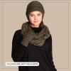 imageCC Unisex Cable Knit Winter Beanie and Scarf Set 2 Piece FallWinter Hat and Scarf Set for WomenNew Olive