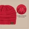 imageCC Unisex Cable Knit Winter Beanie and Scarf Set 2 Piece FallWinter Hat and Scarf Set for WomenRed