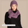 imageCC Unisex Cable Knit Winter Beanie and Scarf Set 2 Piece FallWinter Hat and Scarf Set for WomenViolet