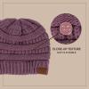 imageCC Unisex Cable Knit Winter Beanie and Scarf Set 2 Piece FallWinter Hat and Scarf Set for WomenViolet