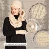 imageCC Unisex Cable Knit Winter Beanie and Scarf Set 2 Piece FallWinter Hat and Scarf Set for WomenViolet