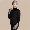 imageCC Unisex Cable Knit Winter Headwrap and Touchscreen Gloves Set 2 PieceLt Mel Grey