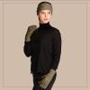 imageCC Unisex Cable Knit Winter Headwrap and Touchscreen Gloves Set 2 PieceNew Olive