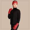 imageCC Unisex Cable Knit Winter Headwrap and Touchscreen Gloves Set 2 PieceRed