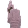 imageCC Unisex Cable Knit Winter Warm AntiSlip Touchscreen Texting Gloves Rose Metallic