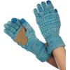 imageCC Unisex Cable Knit Winter Warm AntiSlip Touchscreen Texting GlovesBlueBeige Mix