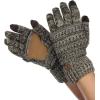 imageCC Unisex Cable Knit Winter Warm AntiSlip Touchscreen Texting GlovesCamelGrayBlack