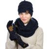 imageCC Unisex Cable Knit Winter Warm AntiSlip Touchscreen Texting GlovesConfetti Navy