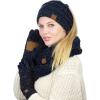 imageCC Unisex Cable Knit Winter Warm AntiSlip Touchscreen Texting GlovesConfetti Navy