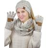 imageCC Unisex Cable Knit Winter Warm AntiSlip Touchscreen Texting GlovesConfetti Oatmeal