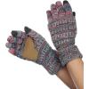 imageCC Unisex Cable Knit Winter Warm AntiSlip Touchscreen Texting GlovesMintRed Mix