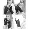 imageCC Unisex Cable Knit Winter Warm AntiSlip Touchscreen Texting GlovesTwo Tone Rose