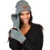 imageCC Unisex EcoFriendly Recycled Yarn Cuff Beanie and Touchscreen Gloves 2 Pc SetHeather Forest