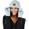 imageCC Unisex EcoFriendly Recycled Yarn Cuff Beanie and Touchscreen Gloves 2 Pc SetHeather Mint