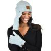 imageCC Unisex EcoFriendly Recycled Yarn Cuff Beanie and Touchscreen Gloves 2 Pc SetHeather Mint
