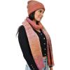imageCC Unisex EcoFriendly Recycled Yarn Wool Blend Convertible Beanie and Scarf Set and Scarf SetAcai Berry Mix