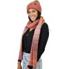 imageCC Unisex EcoFriendly Recycled Yarn Wool Blend Convertible Beanie and Scarf Set and Scarf SetAcai Berry Mix