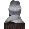 imageCC Unisex EcoFriendly Recycled Yarn Wool Blend Convertible Beanie and Scarf Set and Scarf SetBlack Mix