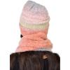 imageCC Unisex EcoFriendly Recycled Yarn Wool Blend Convertible Beanie and Scarf Set and Scarf SetDry Pastel Mix