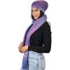 imageCC Unisex EcoFriendly Recycled Yarn Wool Blend Convertible Beanie and Scarf Set and Scarf SetPurple Mix