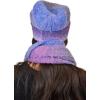 imageCC Unisex EcoFriendly Recycled Yarn Wool Blend Convertible Beanie and Scarf Set and Scarf SetPurple Mix