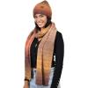 imageCC Unisex EcoFriendly Recycled Yarn Wool Blend Convertible Beanie and Scarf Set and Scarf SetRust Mix
