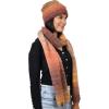imageCC Unisex EcoFriendly Recycled Yarn Wool Blend Convertible Beanie and Scarf Set and Scarf SetRust Mix