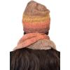 imageCC Unisex EcoFriendly Recycled Yarn Wool Blend Convertible Beanie and Scarf Set and Scarf SetRust Mix