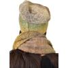 imageCC Unisex EcoFriendly Recycled Yarn Wool Blend Convertible Beanie and Scarf Set and Scarf SetTaupe Mix