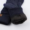 imageCC Unisex Knit Thick Warm Soft Stretch Fuzzy Lined Solid Ribbed Glove with Smart Tips G25G707Navy