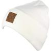 imageCC Unisex Plain Cuff Skull Cap Winter Knit Beanie HatIvory