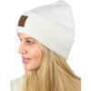 imageCC Unisex Plain Cuff Skull Cap Winter Knit Beanie HatIvory