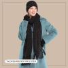 imageCC Unisex Soft Stretch Confetti Boucle Yarn Knit Beanie and Matching Fringe Scarf SetBlack