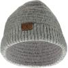 imageCC Unisex Solid Color Warm Boucle Knit Skull Cap Cuff BeanieLight Melange Gray