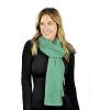 imageCC Unisex Winter Thick Ribbed Knit Stretchy Plain Extra Long Scarf WrapMint