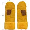 imageCC Unisex Winter Warm Inner Fuzzy Lined AntiSlip Cuff MittensMustard