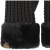 imageCC Waffle Knit Mittens For Women  Acrylic Stretchable Soft Warm Knit Cold weather Winter GlovesBlack
