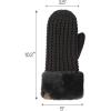 imageCC Waffle Knit Mittens For Women  Acrylic Stretchable Soft Warm Knit Cold weather Winter GlovesBlack