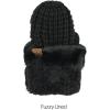 imageCC Waffle Knit Mittens For Women  Acrylic Stretchable Soft Warm Knit Cold weather Winter GlovesBlack