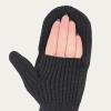 imageCC Waffle Knit Mittens For Women  Acrylic Stretchable Soft Warm Knit Cold weather Winter GlovesConvertible  Black