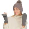 imageCC Waffle Knit Mittens For Women  Acrylic Stretchable Soft Warm Knit Cold weather Winter GlovesConvertible  Grey