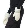 imageCC Waffle Knit Mittens For Women  Acrylic Stretchable Soft Warm Knit Cold weather Winter GlovesIvory