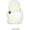 imageCC Waffle Knit Mittens For Women  Acrylic Stretchable Soft Warm Knit Cold weather Winter GlovesIvory