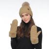 imageCC Waffle Knit Mittens For Women  Acrylic Stretchable Soft Warm Knit Cold weather Winter GlovesMocha