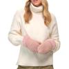 imageCC Waffle Knit Mittens For Women  Acrylic Stretchable Soft Warm Knit Cold weather Winter GlovesRose
