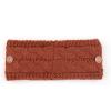 imageCC Winter Fuzzy Fleece Lined Thick Knitted Diagonal Stripes CrissCross Pattern Headband Headwrap HW2060A Button Cinnamon