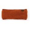 imageCC Winter Fuzzy Fleece Lined Thick Knitted Diagonal Stripes CrissCross Pattern Headband Headwrap HW2060A Button Cinnamon