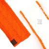 imageCC Winter Fuzzy Fleece Lined Thick Knitted Diagonal Stripes CrissCross Pattern Headband Headwrap HW2060A Neon Orange