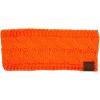 imageCC Winter Fuzzy Fleece Lined Thick Knitted Diagonal Stripes CrissCross Pattern Headband Headwrap HW2060A Neon Orange