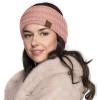 imageCC Winter Fuzzy Fleece Lined Thick Knitted Diagonal Stripes CrissCross Pattern Headband Headwrap HW2060A RibbedIndi Pink